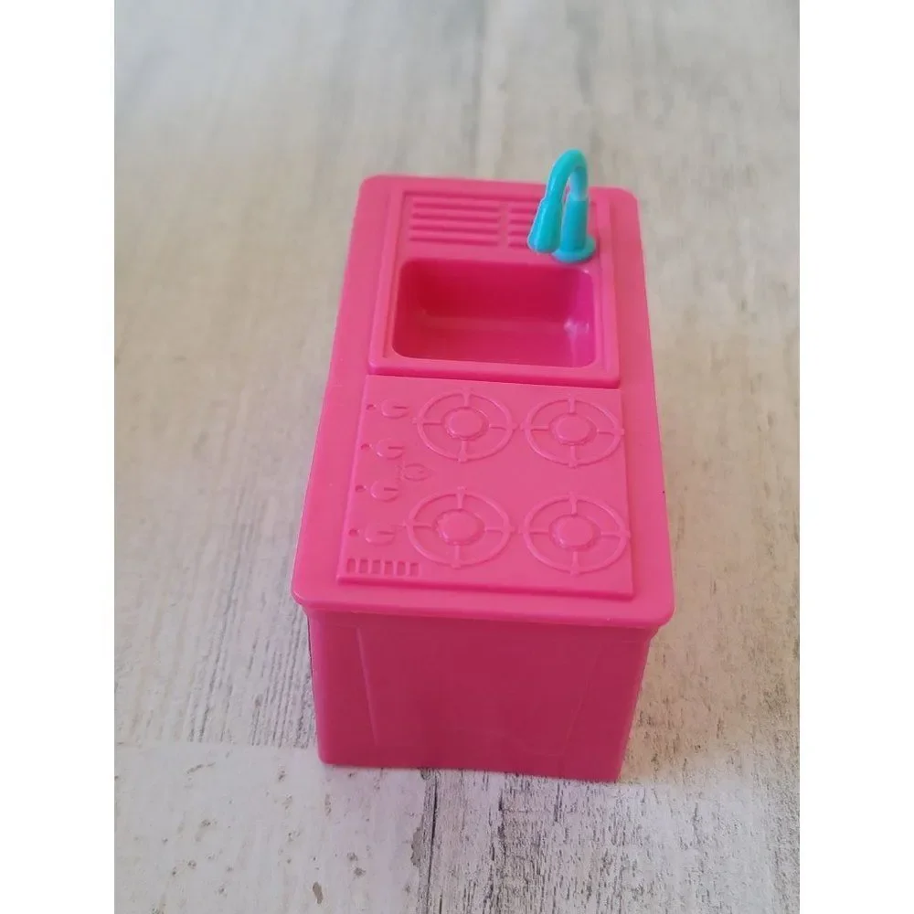 Pink sink oven stove doll‎ accessory toy figure